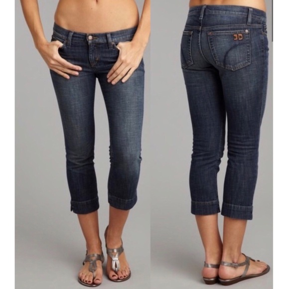 Joe's Jeans Denim - Joe’s Jeans Size 26 Socialite Kicker Cropped Stretch Jeans Blue Summer